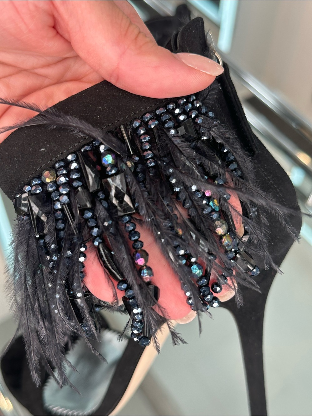 Giuseppe Zanotti Beau Feather Fringe Sandal - Picture 10 of 12